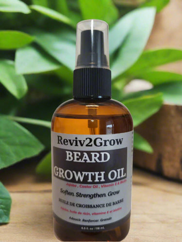 REVIV2GROW Beard Growth Oil with Vitamin E & Biotin ( 4oz), beard oil, natural hair care